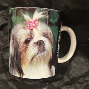 SHIHTZU CERAMIC DOG MUG NEVER USED.